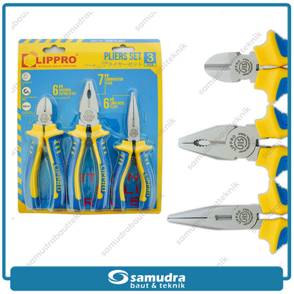 LIPPRO 22567N-SET Set 3 Pcs Tang Kombinasi Potong Lancip