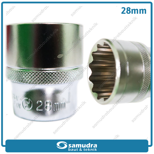 LIPPRO 3126M-28 Mata Sok 1/2" 12PT 28 mm