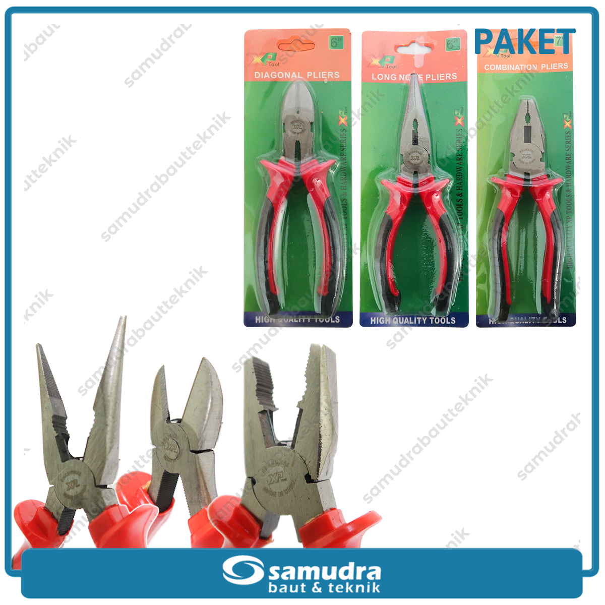 [PAKET] 3 Set Tang XP TOOL Tang Lancip - Tang Potong - Tang Kombinasi