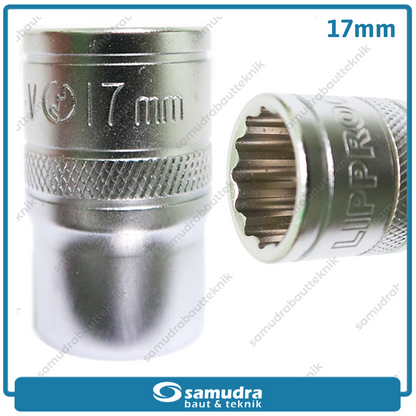 LIPPRO 3126M-17 Mata Sok 1/2" 12PT 17 mm
