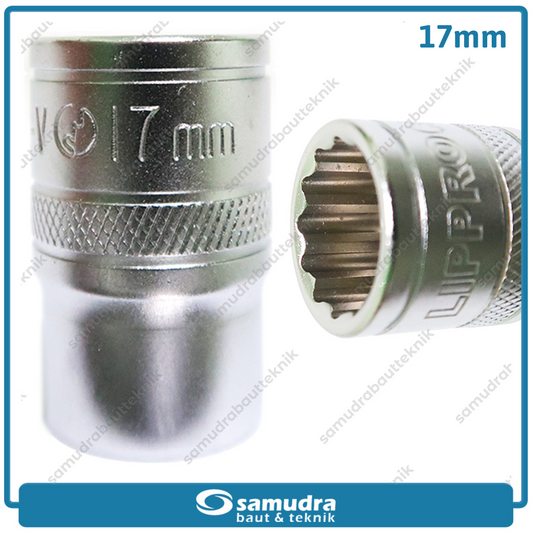 LIPPRO 3126M-17 Mata Sok 1/2" 12PT 17 mm