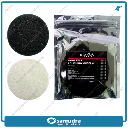TE2P AUTO TEP-WGP802 Wol Poles Kaca Mobil 4" / Wool Felt Polishing Wheel