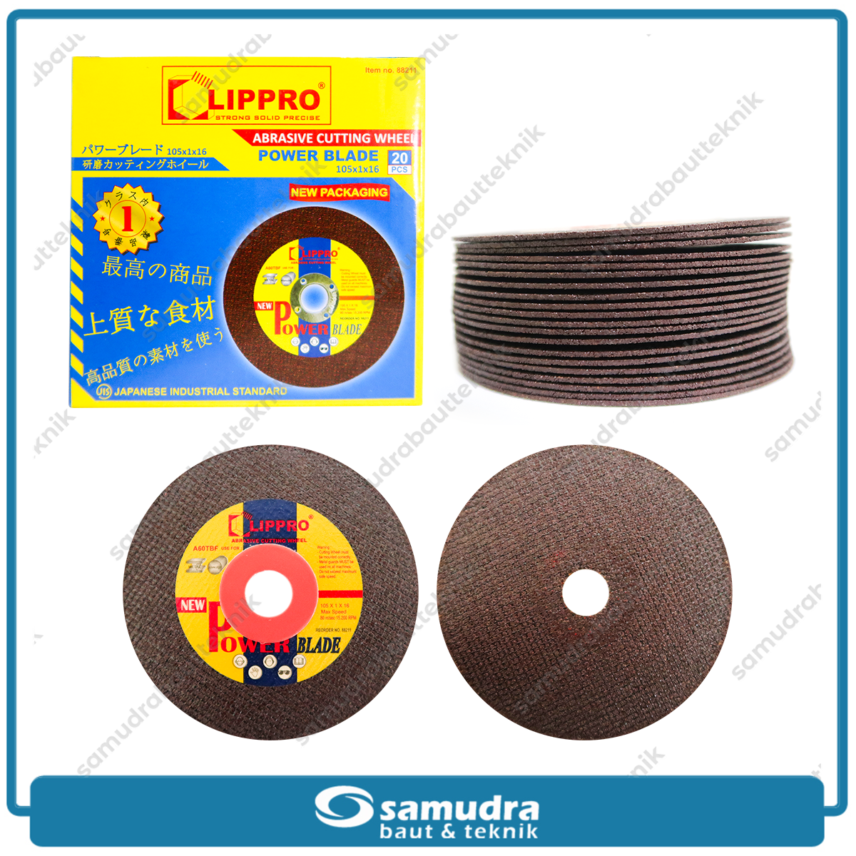 LIPPRO 1 Pak 20 Pcs Batu Gerinda Potong Besi Mata Gurinda Cutting Disc