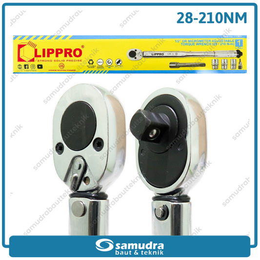 LIPPRO 11068 Kunci Momen Torsi 1/2" 28-210 Nm / Adjustable Torque Wrench