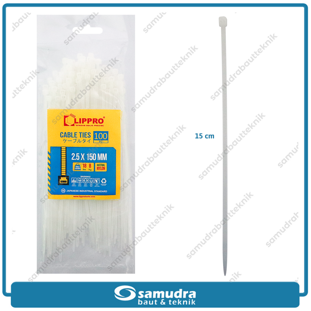 LIPPRO Kabel Ties 2.5x150 mm Putih