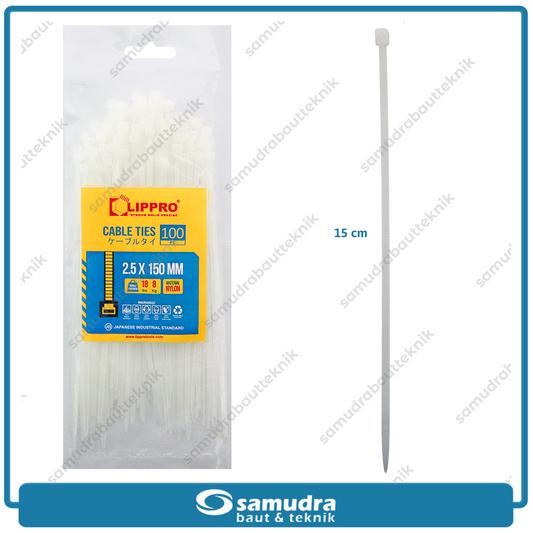 LIPPRO Kabel Ties 2.5x150 mm Putih