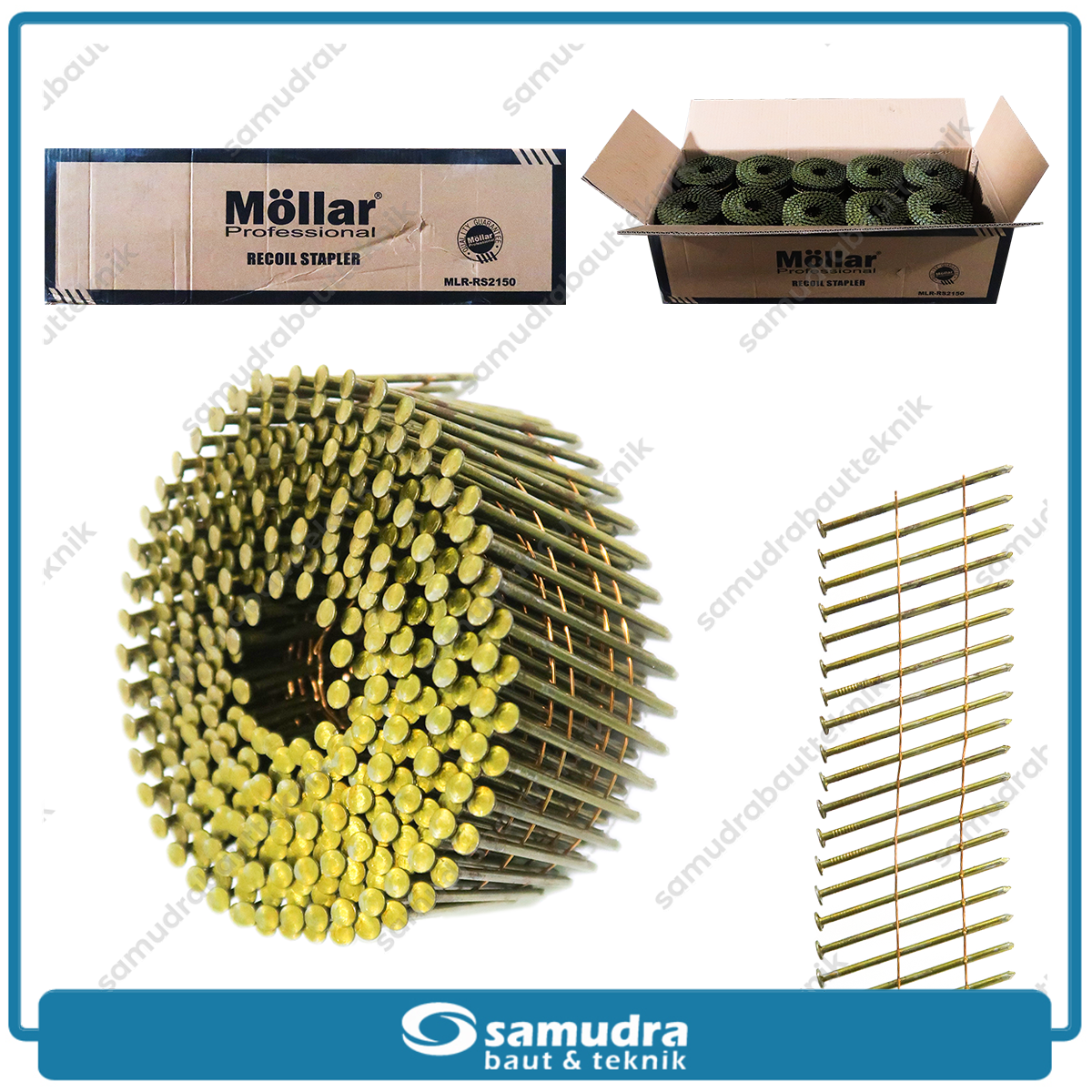 MOLLAR RS2150 Isi Paku Tembak Palet Kayu 50mm kemasan 1 dus