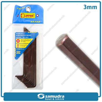 LIPPRO 161-3.0 Kunci L Panjang Extra Long Flat 3 mm
