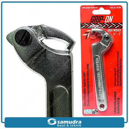 GRIPON 18-814 Kunci Komstir 3/4" - 2" Adjustable Chrome / Hook Wrench