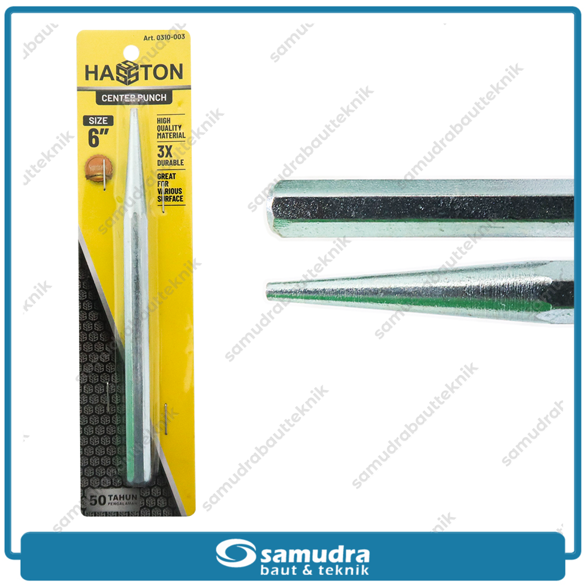 HASSTON 0310-003 Drip Point Alat Titik Ketok Paku 6" / Center Punch