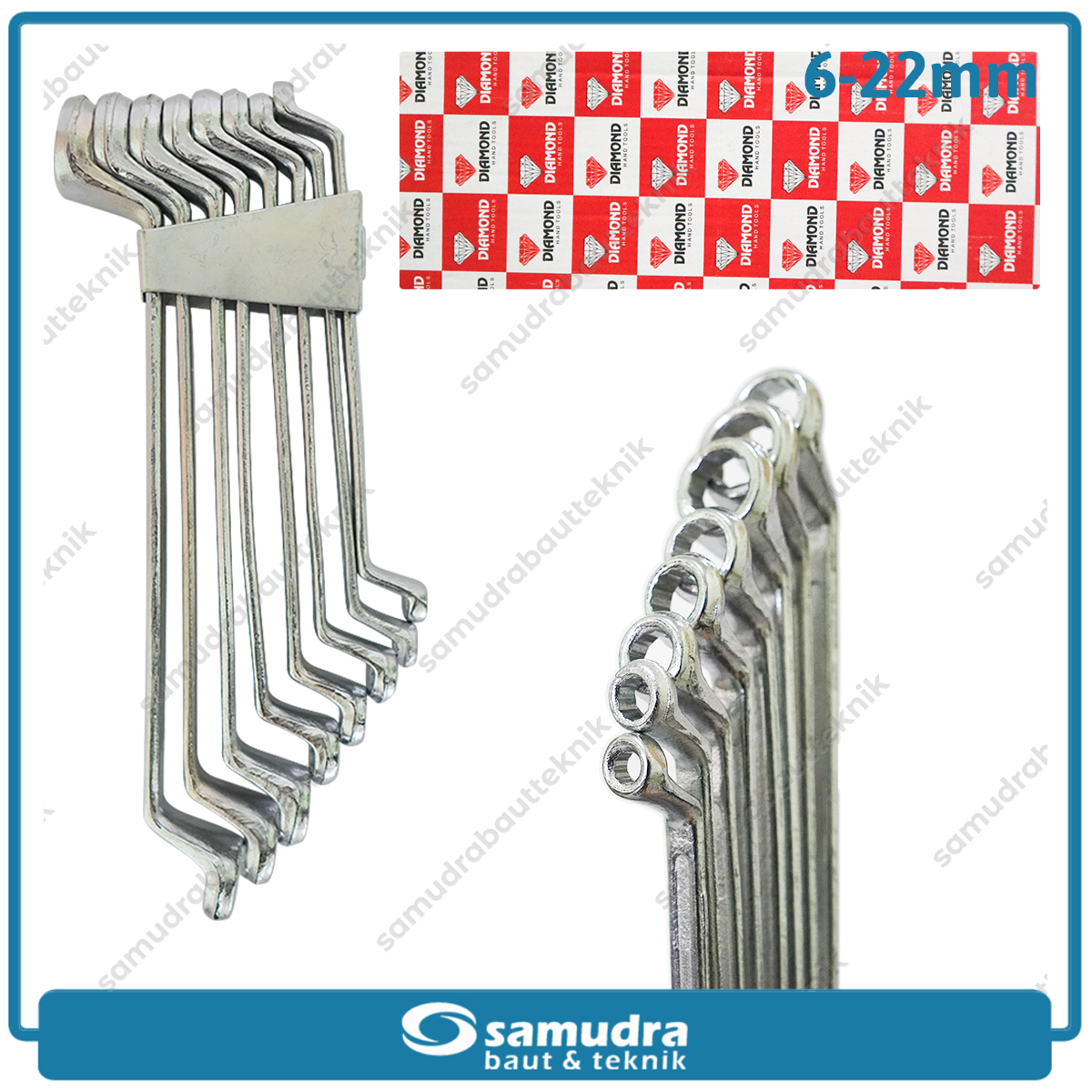 DIAMOND Kunci Ring Set 8 pcs 6-22 mm