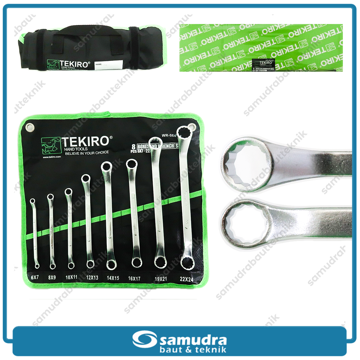 TEKIRO WR-SE0301 Kunci Ring Set 8 pcs (6-24 mm)
