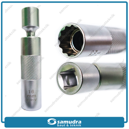 GRIPON 88-362 Mata Sok Busi Fleksibel 3/8" x 16 mm / Flexible Spark Plug Socket