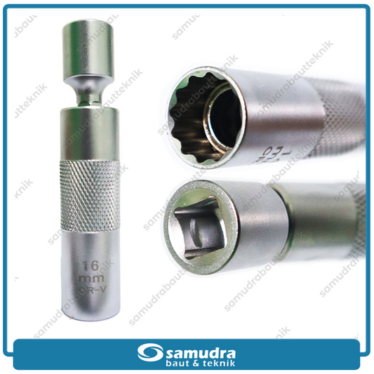 GRIPON 88-362 Mata Sok Busi Fleksibel 3/8" x 16 mm / Flexible Spark Plug Socket