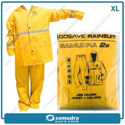 GOSAVE SAMUDRA 2S Jas Hujan Baju Celana (XL) Kuning