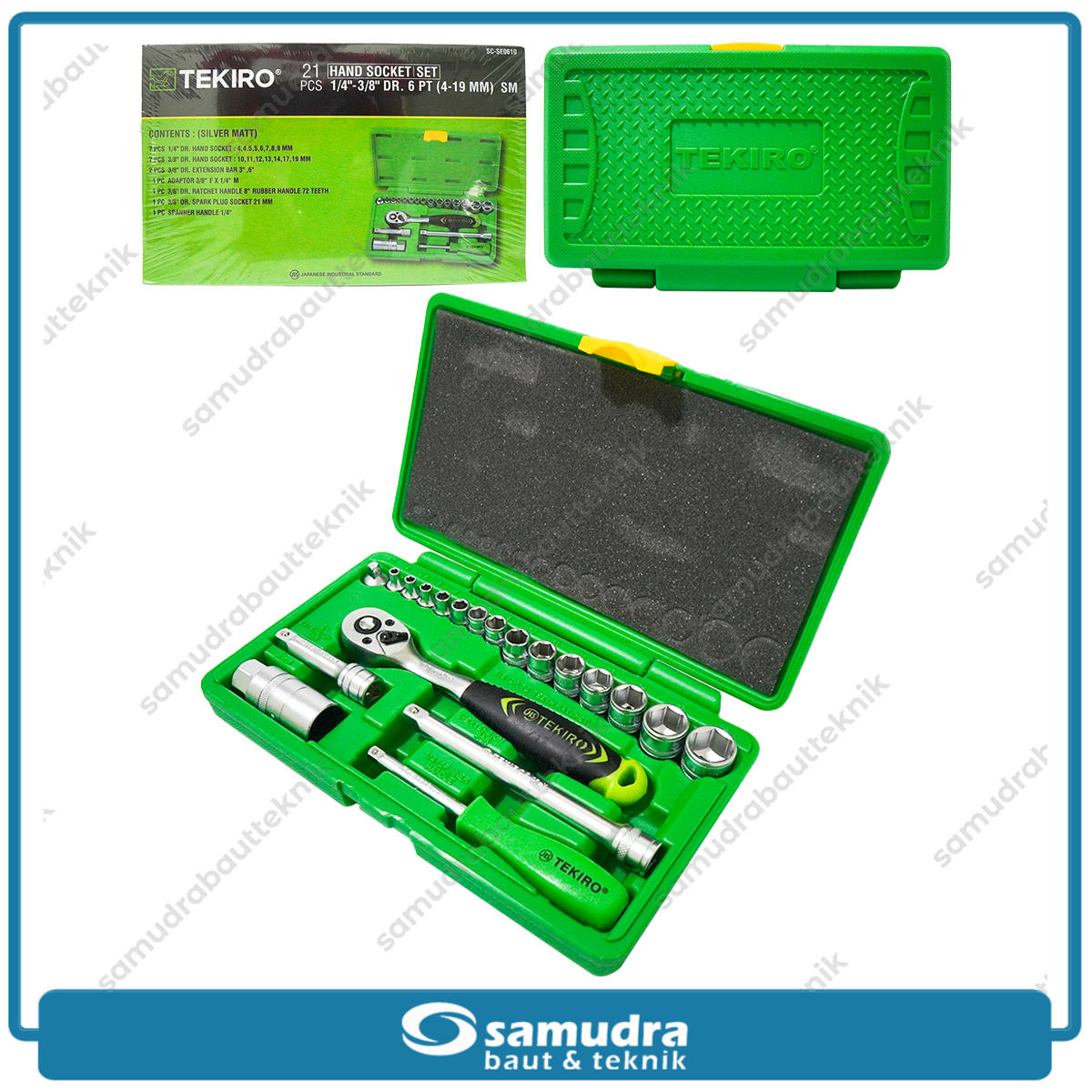 TEKIRO SC-SE0610 Kunci Sok Set 21 pcs 6PT Box Plastik