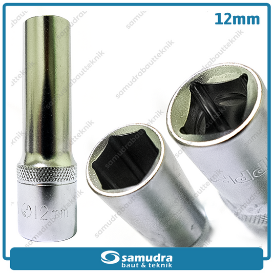 LIPPRO 3230M-12 Mata Sok Panjang 1/2" 6PT 12 mm / Deep Socket