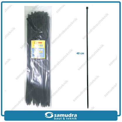 LIPPRO Kabel Ties 4.8x400 mm Hitam