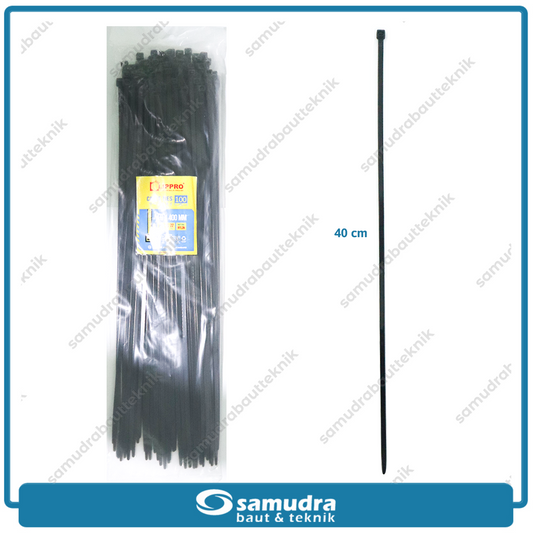 LIPPRO Kabel Ties 4.8x400 mm Hitam