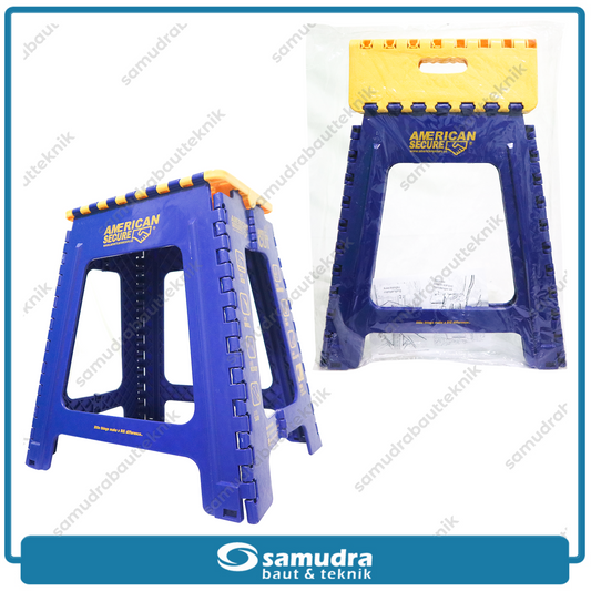 AMERICANTOOL Kursi Lipat Biru Kuning
