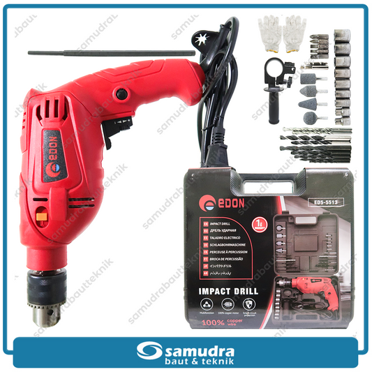 EDON ED5-5513 Mesin Bor Beton Listrik 13 mm Aksesoris Set