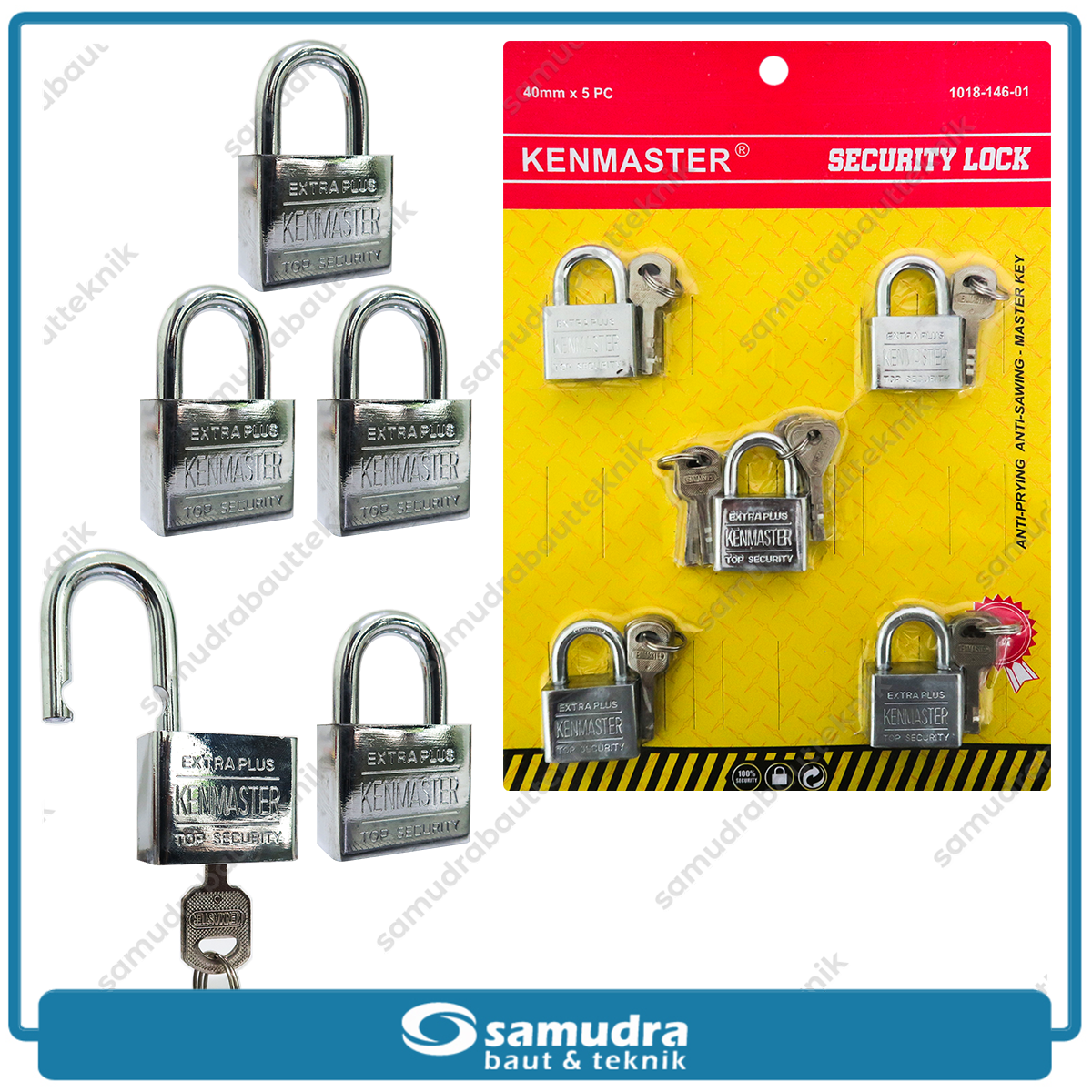 KENMASTER Gembok 40 mm Short Master Key Set 5 pcs GMBG-033