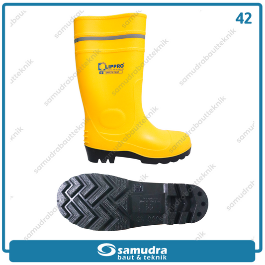 LIPPRO SB186-42 Sepatu Boots Safety Pelindung Besi No. 42