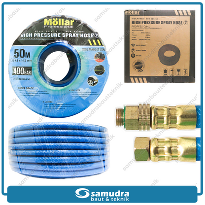 MOLLAR Selang Kompresor Biru 7 Layer 400 bar Panjang 50 meter