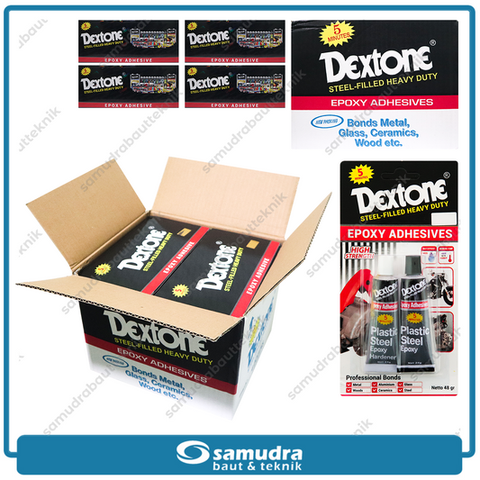 DEXTONE Lem Epoxy 5 menit - 1 dus kecil isi 4 lusin