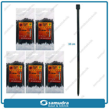 Paket 5 Set JP Kabel Ties 2.5 x 100 mm Hitam
