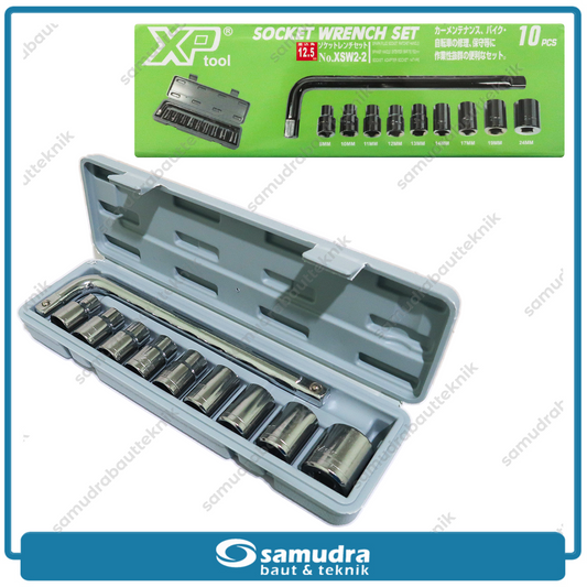 XP Kunci Sok Set 10 pcs Box Plastik