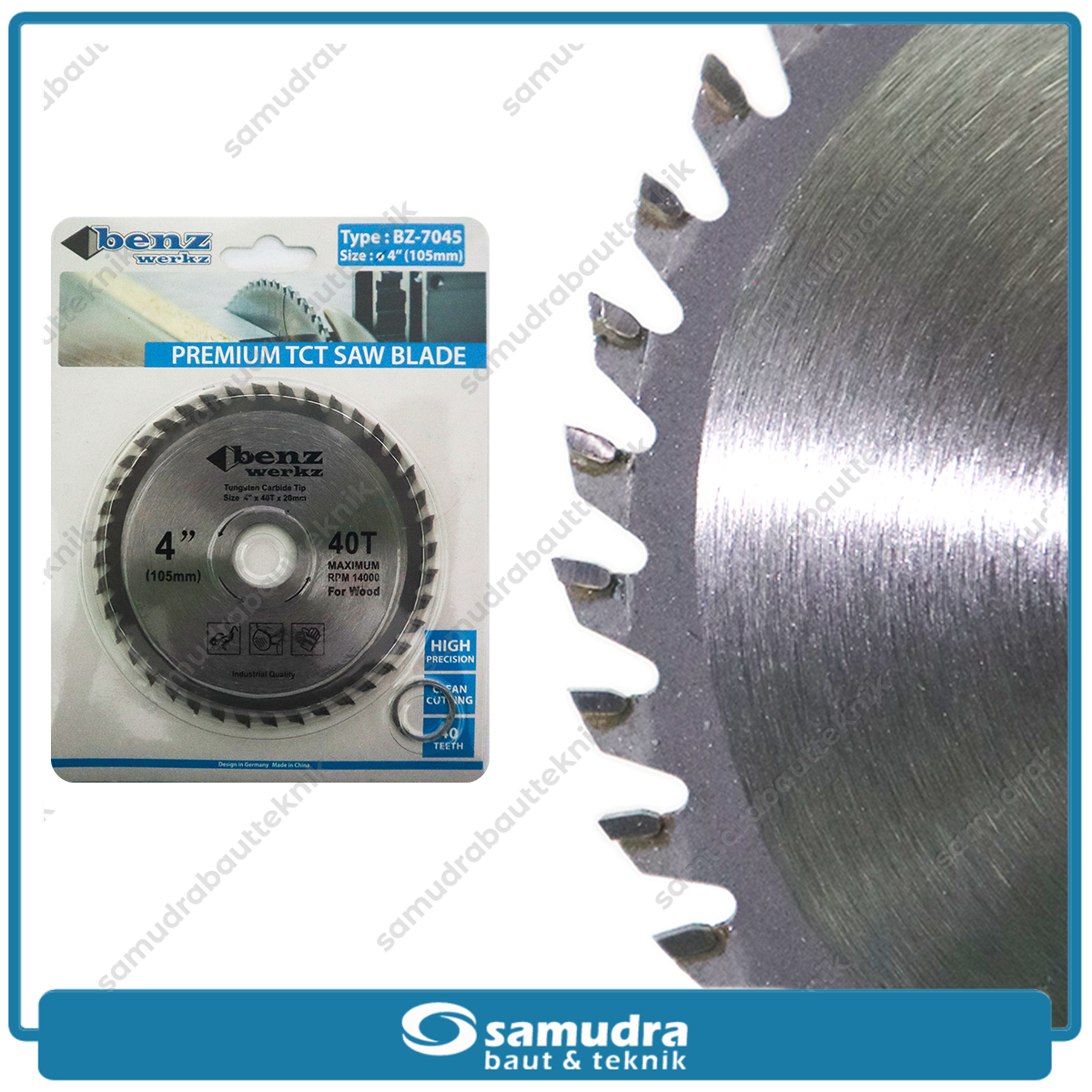 BENZ BZ-7045 Mata Gerinda Potong Kayu 4"x40T / Circular Saw Blade