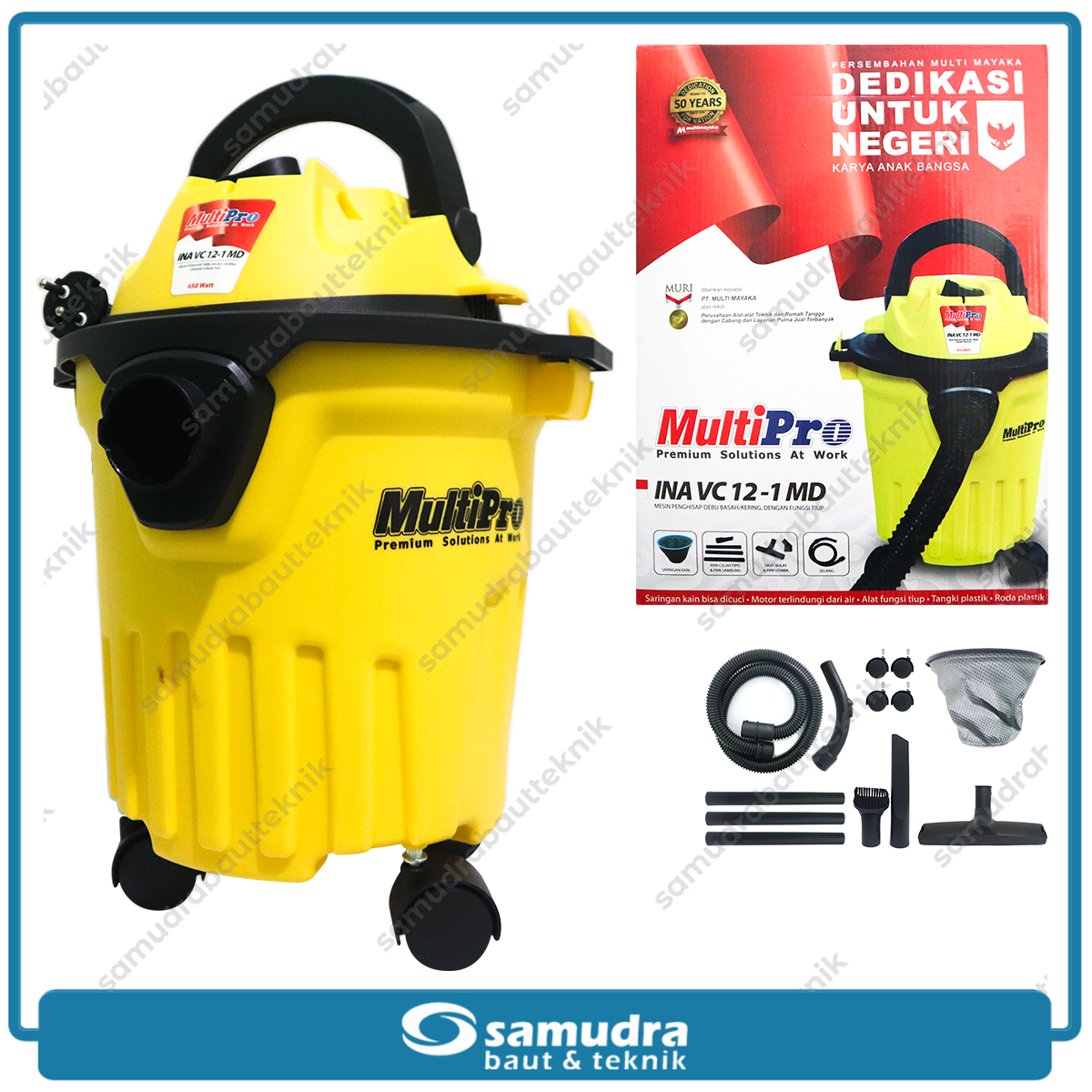 MULTIPRO INA-VC12-1MD Wet & Dry Vacuum Cleaner 12 L