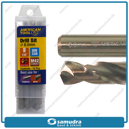 AMERICANTOOL 8959619 Mata Bor Cobalt M42 8 mm