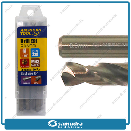 AMERICANTOOL 8959619 Mata Bor Cobalt M42 8 mm