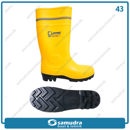 LIPPRO SB186-43 Sepatu Boots Safety Pelindung Besi No. 43