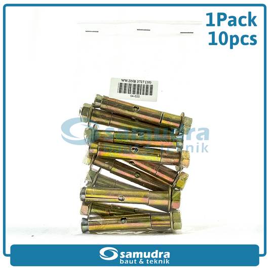 WOWO 3727 10 Pcs Dinabolt 10 X 65 Baut Beton Tembok Dynabolt M10 Skrup