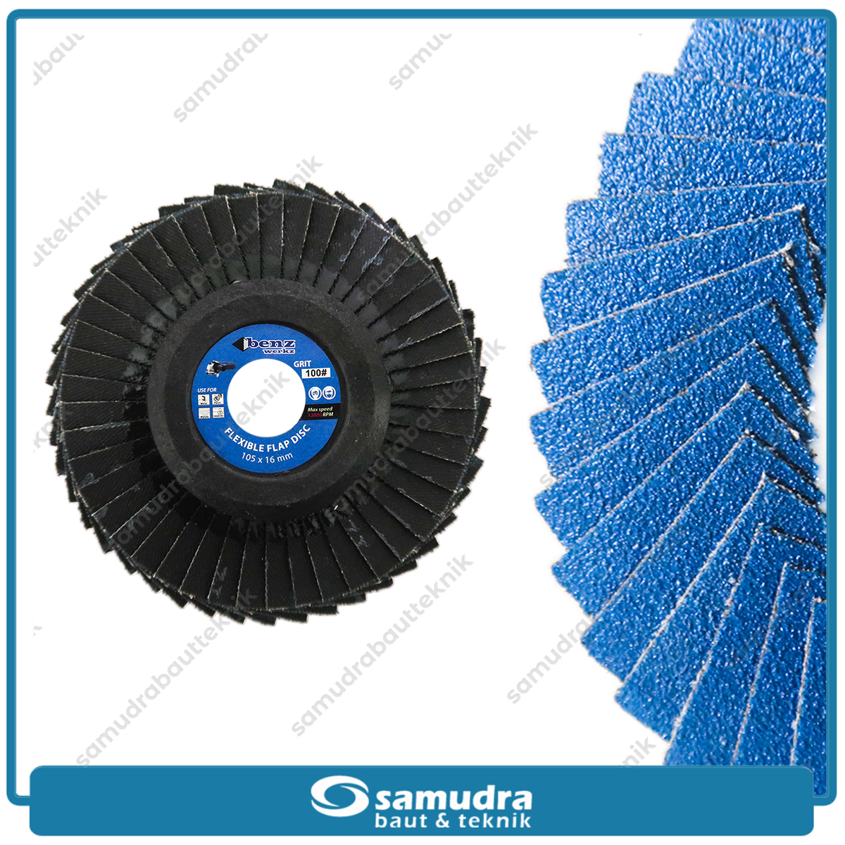 BENZ Flexible Flap Disc 4" Blue Color No. 100