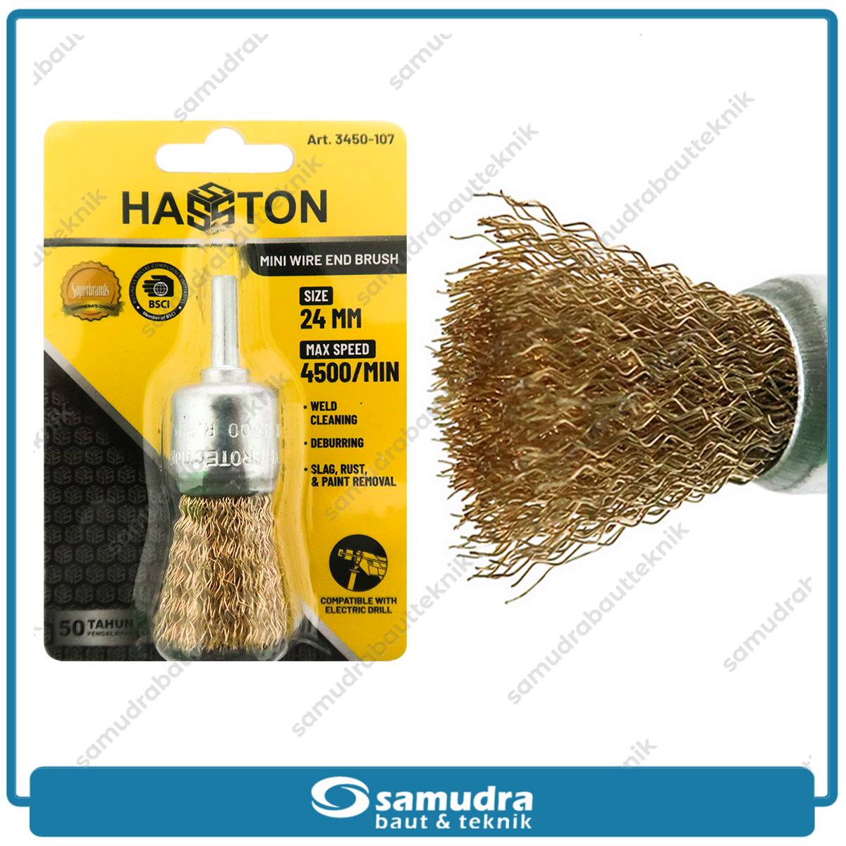 HASSTON 3450-107 Sikat Baja Gerinda 24 mm