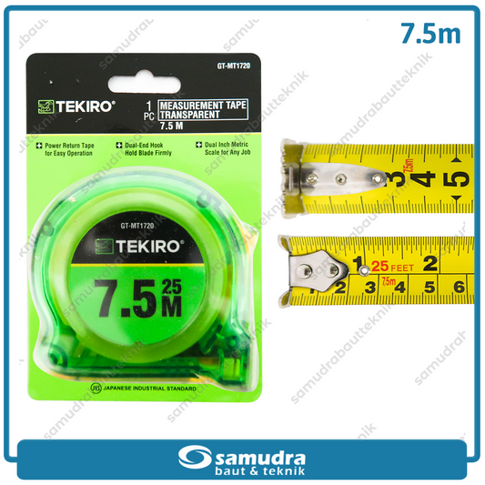 TEKIRO GT-MT1720 Meteran Transparan 7.5 meter