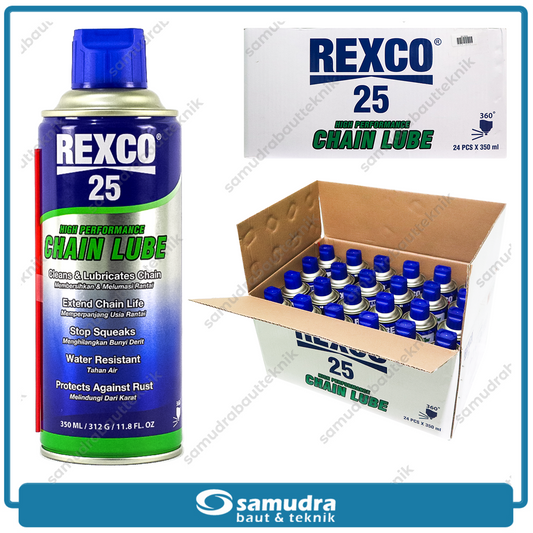 REXCO 25 High Performance Chain Lube 350 ml  isi 24 pcs