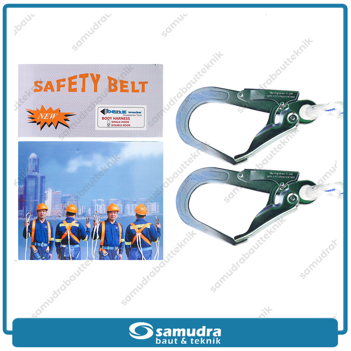 BENZ BZ-24515 Safety Belt Full Body Harness Double Hook