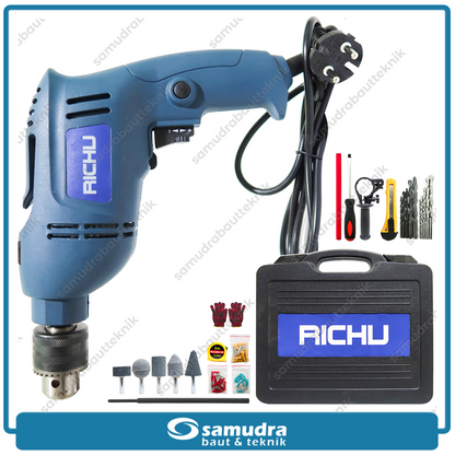 RICHU Mesin Bor Beton Listrik 13 mm Aksesoris Set