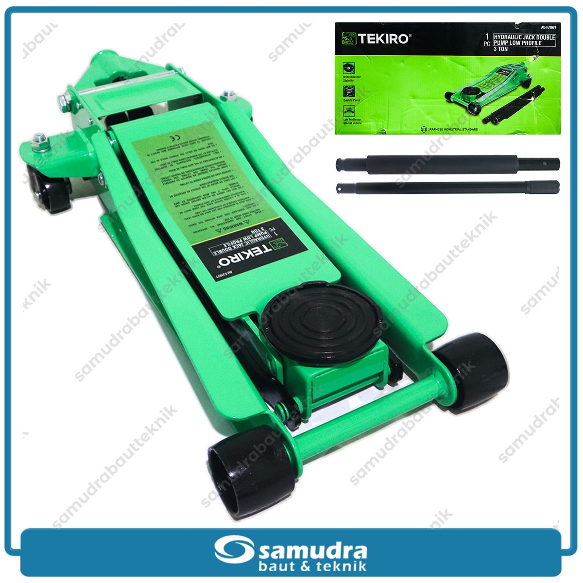 TEKIRO AU-FJ1677 Dongkrak Buaya Ceper Double Pump 3 ton