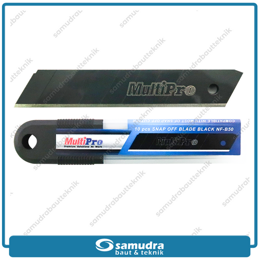 MULTIPRO 0.WOK.SA04.1810 Isi Ulang Mata Pisau Cutter 18 mm NF-B50 Set 10 Pcs