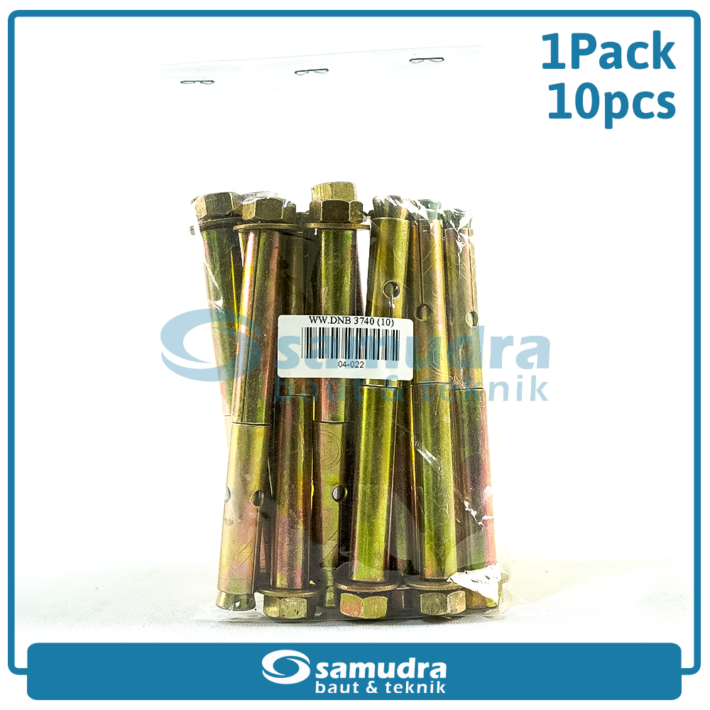 WOWO 3740 10 Pcs Dinabolt 10 X 97 Baut Beton Tembok Dynabolt M10 Skrup