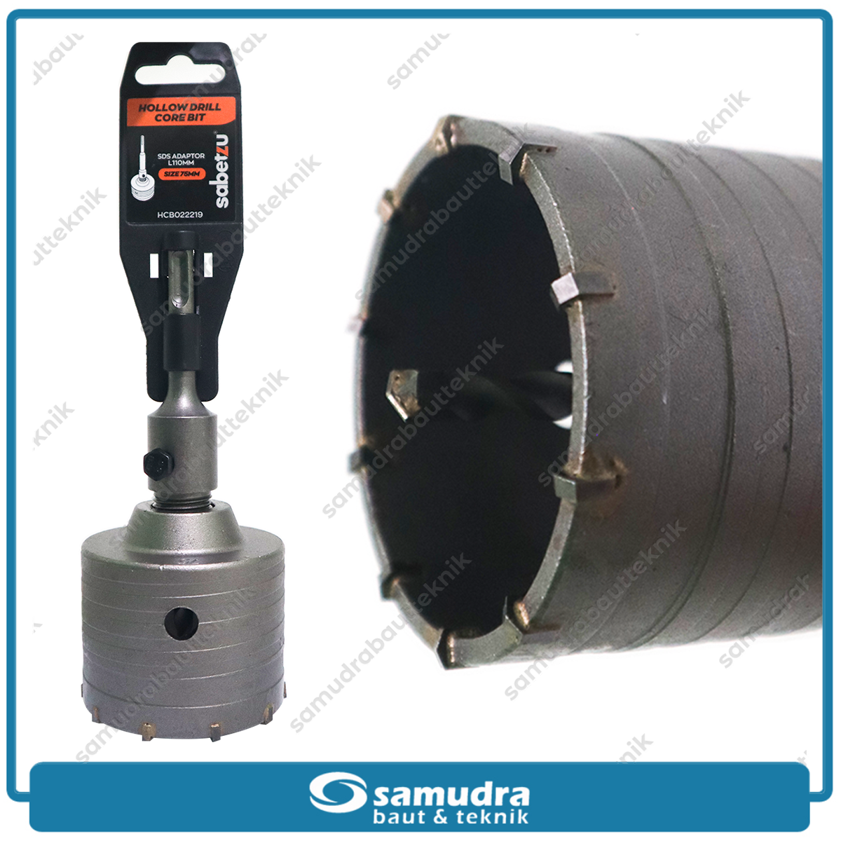 SABETZU HCB022219 Hole Saw Beton 75 mm / Hollow Core Drill Bit