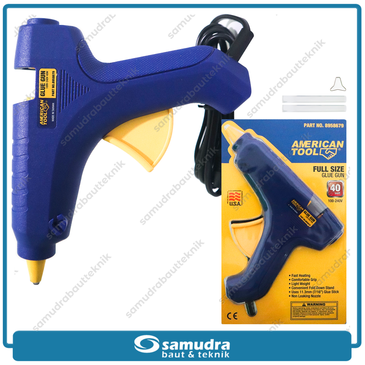 AMERICANTOOL 8958679 Mesin Lem Tembak Besar 40 Watt / Glue Gun