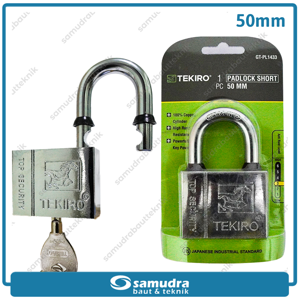 TEKIRO GT-PL1433 Gembok 50 mm Short / Gembok Leher Pendek