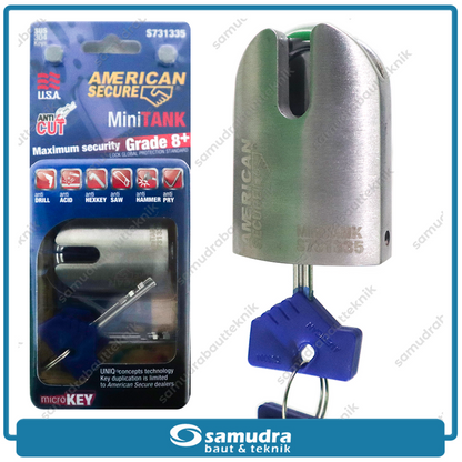 AMERICANSECURE S731335 Gembok Motor 40 mm Universal Mini Tank